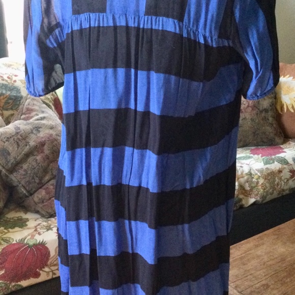 Rodebjer Blue Black Striped Dress size SMALL - Picture 7 of 8